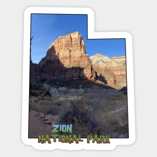 Utah State Outline - Zion National Park Sticker